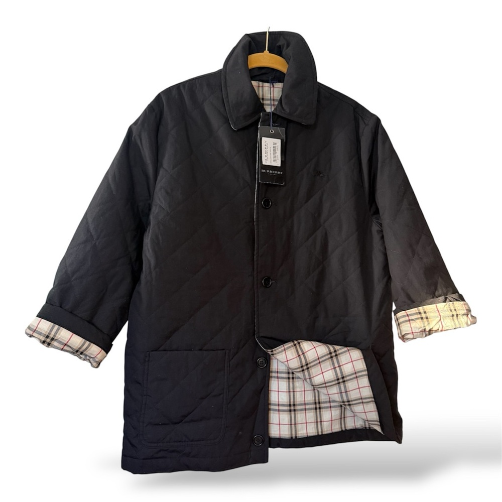 Burberry Black Quilted Kids Jacket - Age 10-11 - Unisex. Brand New with Tags